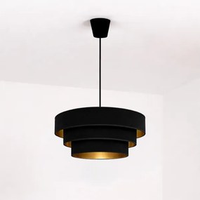 BRILAGI - LUNETA kábeles függőlámpa 1xE27/60W/230V, átmérő 40 cm, fekete/arany