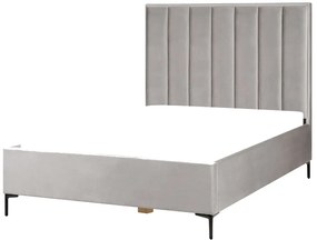 Franciaágy 140x200 cm Sanaza (világosszürke) (tárolóhellyel). 1035506