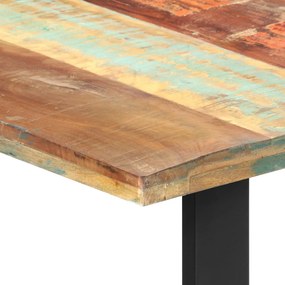 Tömör újrahasznosított fa étkezőasztal 180 x 90 x 76 cm