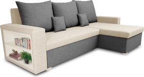 SAMI Kinyitható sarokkanapé Krém/világosszürke