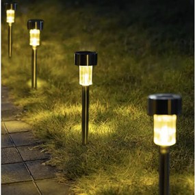 Napelemes fekete kerti LED lámpa, 36 cm, 1 db