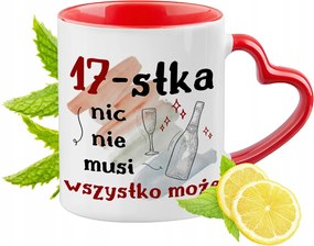 17 Születésnap Piros Szív alakú füllel Ajándék