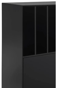 Fekete szekrény 120x140x45 cm Platt – Teulat
