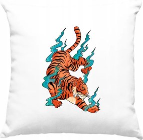 Tigris párna Művészet 5 fehér