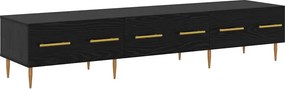 vidaXL TV szekrény fiókkal Fekete tölgy 150 x 36 x 30 cm Faanyag