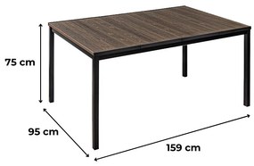 Parker 6+1 kerti bútor garnitúra szett dió-grafit