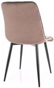 Chic étkezőszék bársony cappuccino