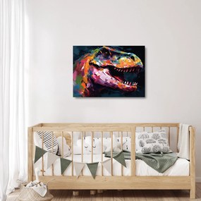 Üveg kép - Dinoszaurusz, festészet (70x50 cm)