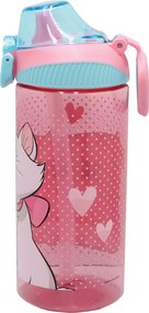 Disney Marie Adorable műanyag szívószálas kulacs akasztóval 450 ml