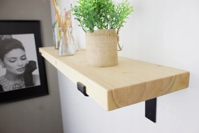 Fenyő polc vastag falra akasztható Loft 40cm x 25cm Industrial