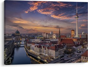 Kép - Naplemente Berlin felett (70x50 cm)