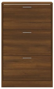 barna tölgyszínű szerelt fa cipősszekrény 63x24x103 cm