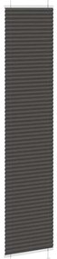 pliszírozott redőny fekete 50x200 cm szövetszélesség 49,4 cm