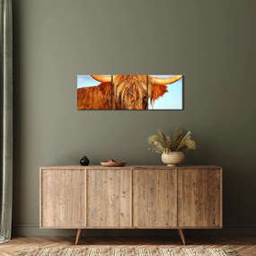 Kép - Skót tehén (órával) (90x30 cm)