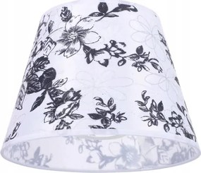 Lámpaernyő Kúpos Fehér Fekete Rózsa Lámpahenger E27 Osaldi R11