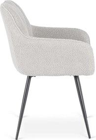 Szék szürke színben, bouclé kárpittal. NAWARA