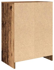 antik fa színű szerelt fa cipőszekrény 57x34x76 cm