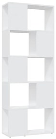 fehér szerelt fa térelválasztó könyvszekrény 60 x 24 x 155 cm