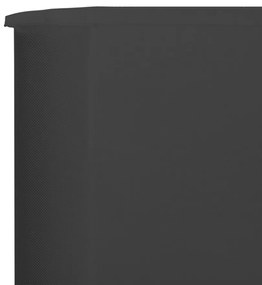 antracitszürke szövet 3-paneles szélfogó 400 x 160 cm