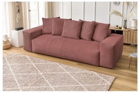 Világos rózsaszín kordbársony kanapé 280 cm Voltaire – Bobochic Paris