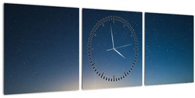 Kép - Éjszaki ég az út felett (órával) (90x30 cm)