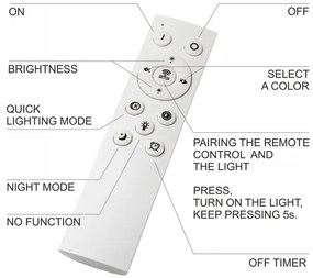 Brilagi-LED Dimmelhető lámpa WOODY FRAME LED/50W/230V tölgy 120x30 cm IP44 + távirányító