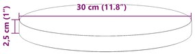viaszbarna tömör fenyőfa kerek asztallap Ø30 x 2,5 cm