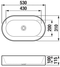 JIKA H8183660001121 - ASTRA 53x31 cm kerámia mosdó, fehér