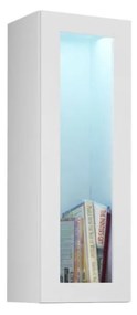 Vitrin Zylia 90 (fehér + fényes fehér) (fehér LED világítás). 1058266