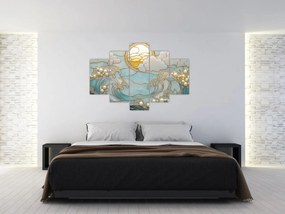 Kép - 3D gyöngyök az óceánban (150x105 cm)