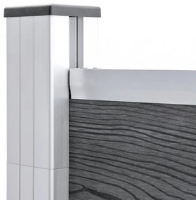 vidaXL szürke WPC kerítéspanel 526 x 186 cm