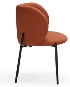 Narancssárga kárpitozott étkezőfotel szett 2 db-os Mogi – Teulat