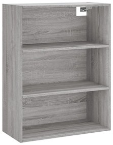 szürke sonoma szerelt fa magasszekrény 69,5x32,5x180 cm