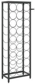 fekete kovácsoltvas bortartó 27 palackhoz 34 x 18 x 100 cm