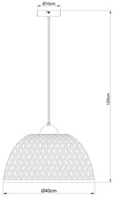 Globo 15767H1 - Csillár zsinóron COLLY 1xE27/15W/230V bambusz