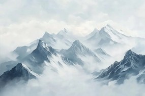 Fotótapéta Flizelina Tájkép Hegyek Csúcsok Alpok Hó Jég Tél 152,5x104 ragasztó