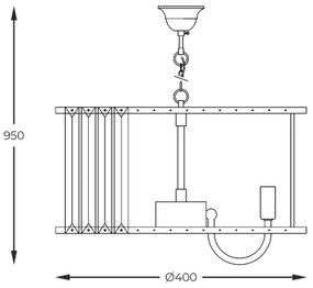 Zuma Line 1906/6 - Csillár láncon PÁRIZS 6xE14/40W/230V arany