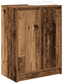 antik fa színű szerelt fa cipőszekrény 57x34x76 cm