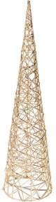 Karácsonyi világító kúp Champagne, 60 x 16 cm, 30mikro LED, elemes, 60 cm