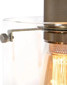 Skandináv függőlámpa bronz üveggel 4 lámpás - Dome