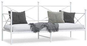 kanapéágy matrac nélkül fehér 80x200 cm acél