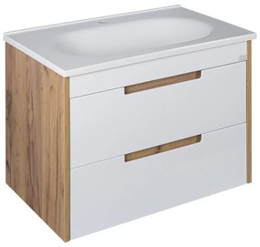 TMP GOLDY 75 fali fürdőszobabútor - öntött műmárvány mosdóval - 75 x 50 x 51 cm