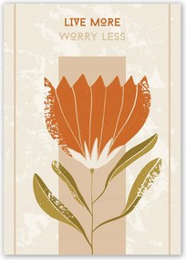 Boho absztrakt virág Poszter B1 100x70cm #W3