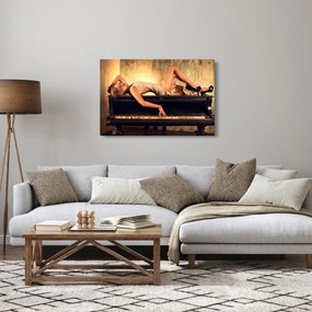 Kép - nő a zongoránál (90x60 cm)