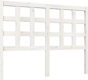 vidaXL fehér tömör fenyőfa ágyfejtámla 125,5 x 4 x 100 cm