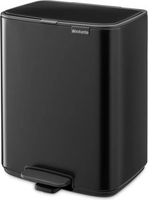 Matt fekete acél pedálos szemetes 12 l Bo – Brabantia