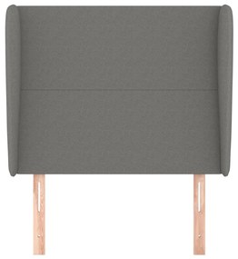 sötétszürke szövet fejtámla szárnyakkal 83 x 23 x 118/128 cm