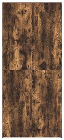 Cipőtartó Füstölt Tölgy 80x35,5x180 cm Műszaki Fa