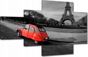 Vászonkép 130x80 Piros autó torony