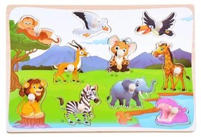 Fa puzzle - Szafari állatok